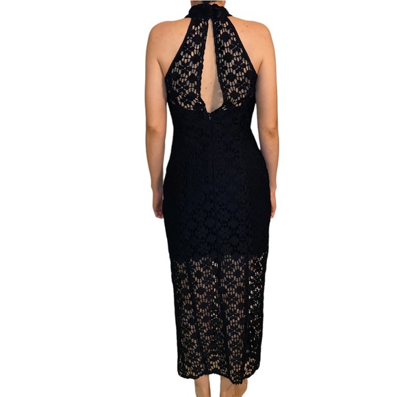 Vintage Expo Nite Halter Black Dress Size 6 - Picture 3 of 3